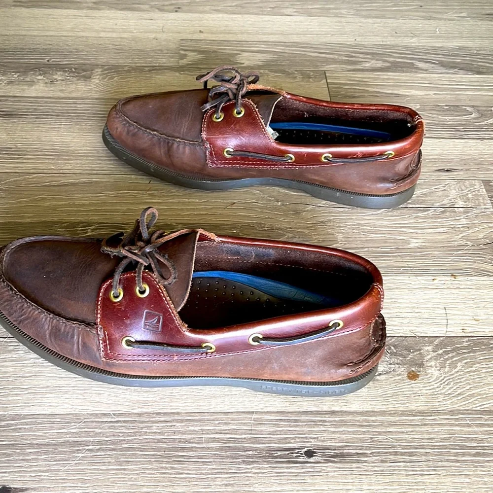 Sperry Topsider brown authentic boat shoes
